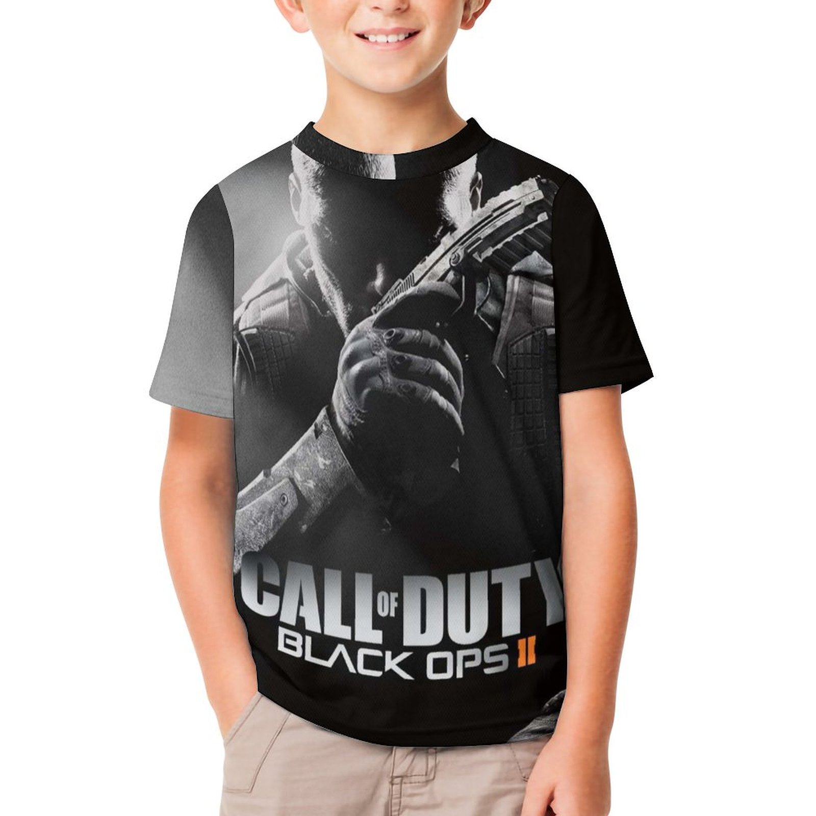 Call of Duty Black Ops Teenage T-shirt Short Sleeve Children's Shirts Graphic Shirt Tees for Boy Girl